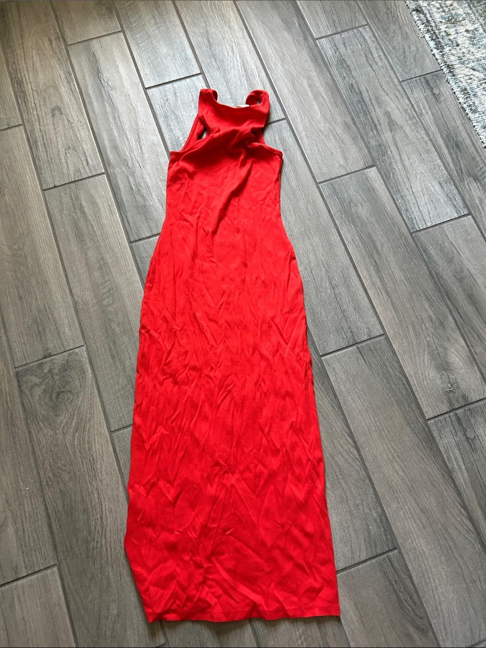 Sezane Red Button-Front Maxi Dress - Picture 5 of 5